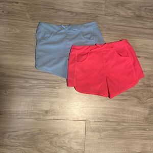 Light blue and bright pink Magellan outdoors shorts for girls  size 8-10